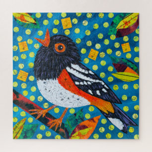 Spotted Towhee Jigsaw Puzzle