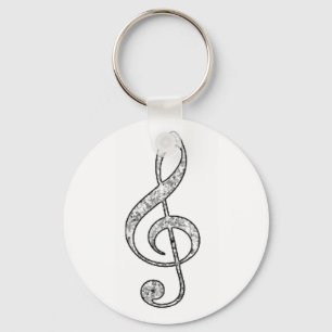 Spotted Treble Clef Key Ring