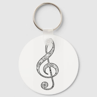 Spotted Treble Clef Key Ring