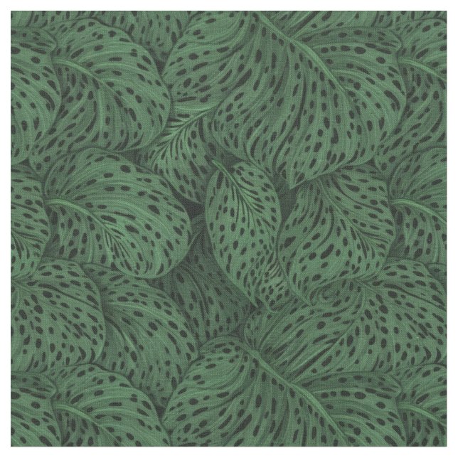 Spotted tropical plants fabric (Close Up)