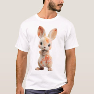Spotted Watercolor Fantasy Bunny Men T-Shirt