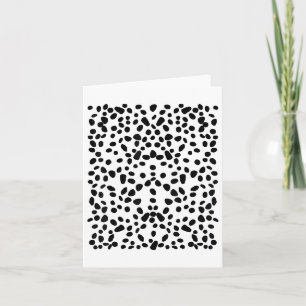 Spotted White With Black Polka Dots Dalmatian _1  Card
