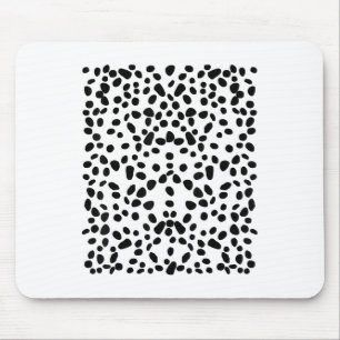 Spotted White With Black Polka Dots Dalmatian _1 Mouse Pad