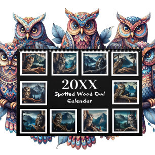 Spotted Wood Owl Forest's Shadow: A Year 20XX  Calendar
