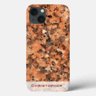 Spottet Rock Structure Dotted Pattern with Name iPhone 13 Case