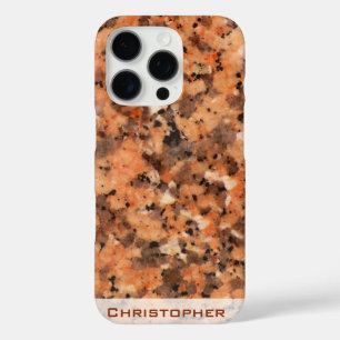 Spottet Rock Structure Dotted Pattern with Name iPhone 16 Pro Case