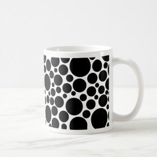 Spotty Black on White Coffee Mug