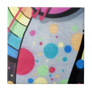 spotty graffiti ceramic tile