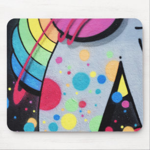 spotty graffiti mouse pad