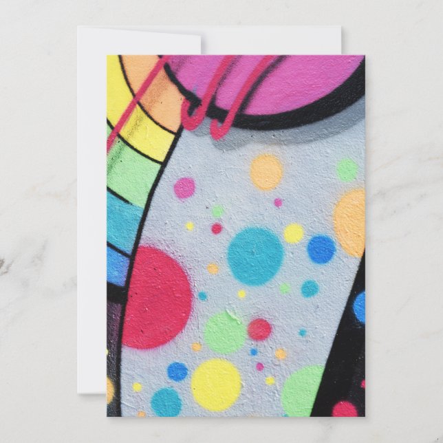 spotty graffiti thank you card (Front)