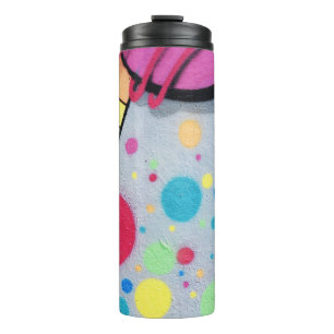spotty graffiti thermal tumbler