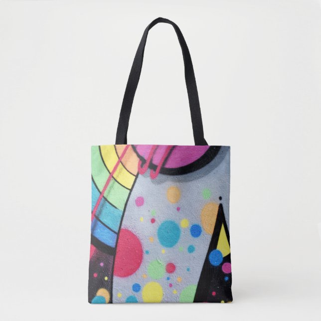 spotty graffiti tote bag (Front)
