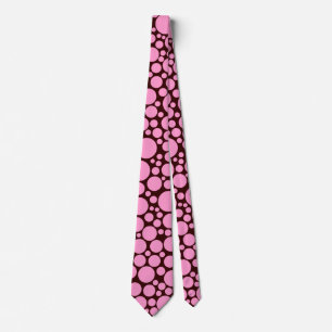 Spotty - Pink on Dark Brown (330000) Tie