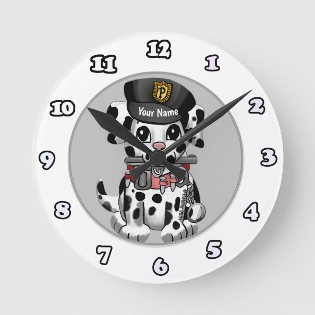 Spotty Police Dog clock (Front)