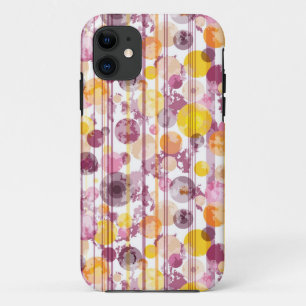 Spotty Striped White Pattern iPhone 11 Case
