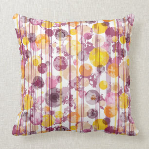 Spotty Striped White Pattern Cushion