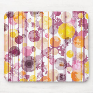 Spotty Striped White Pattern Mouse Pad