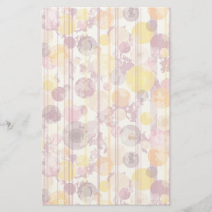 Spotty Striped White Pattern Stationery