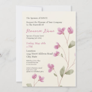 Spouse Farewell Military Pink Digital Invitation