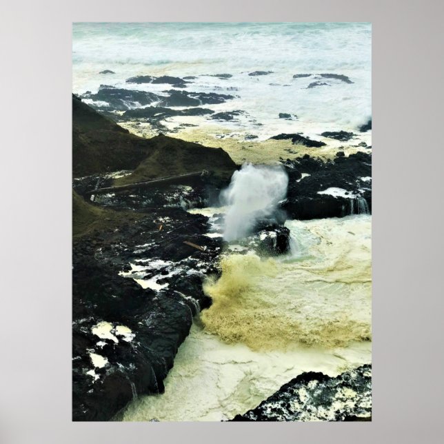 Spouting Horn, Cape Perpetua, Oregon Coast Poster (Front)