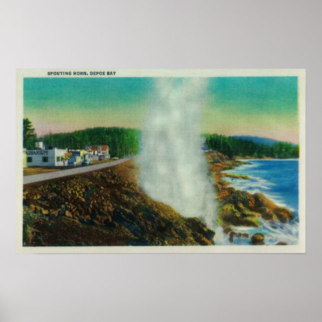 Spouting Horn in Depoe Bay, Oregon Poster (Front)