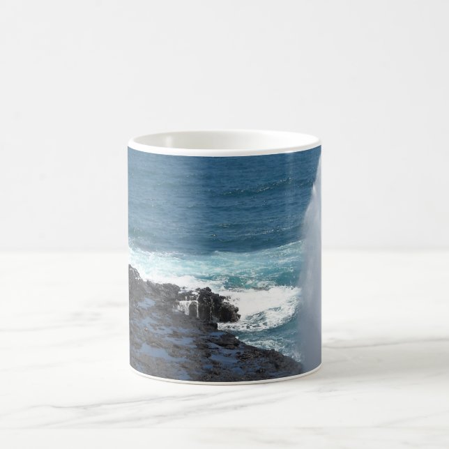 Spouting Horn in Kauai, Hawaii Coffee Mug (Center)