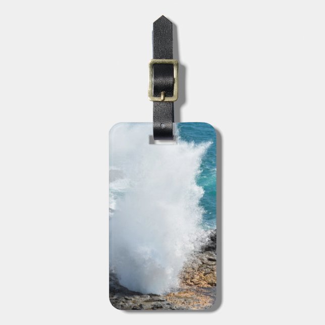 Spouting Horn in Kauai, Hawaii Luggage Tag (Front Vertical)
