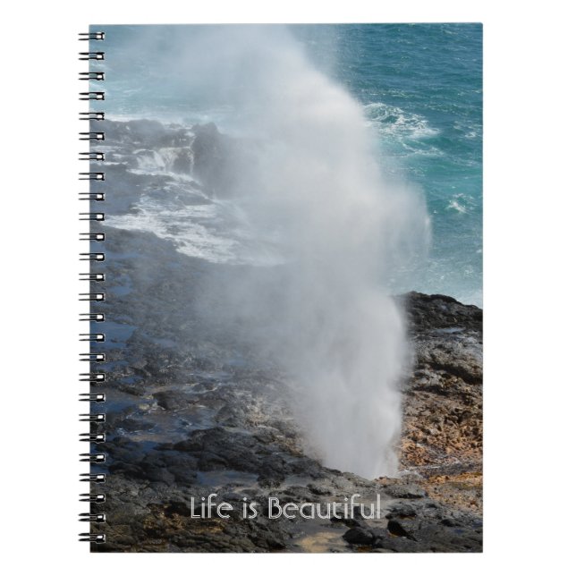 Spouting Horn Koloa Kauai (my photography) Notebook (Front)