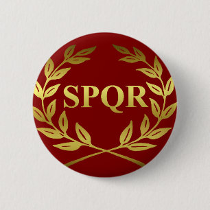 SPQR 6 CM ROUND BADGE