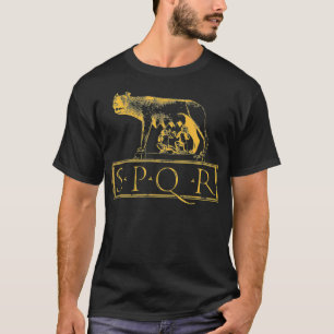 SPQR Ancient Rome Senate Lupa Capitolina  T-Shirt