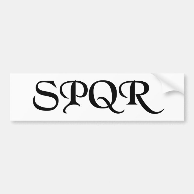 SPQR BUMPER STICKER (Front)