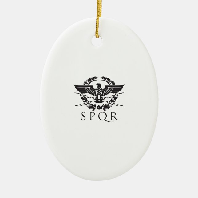 spqr hemblem.ai ceramic ornament (Front)