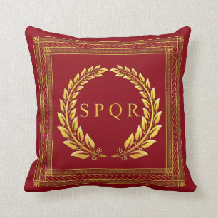 SPQR Laurel Throw Pillow