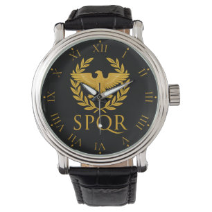 SPQR Roman Eagle Emblem – Golden Aquila & Laurel Watch