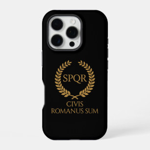 SPQR Roman Emblem – Civis Romanus Sum Laurel Crest iPhone 16 Pro Case