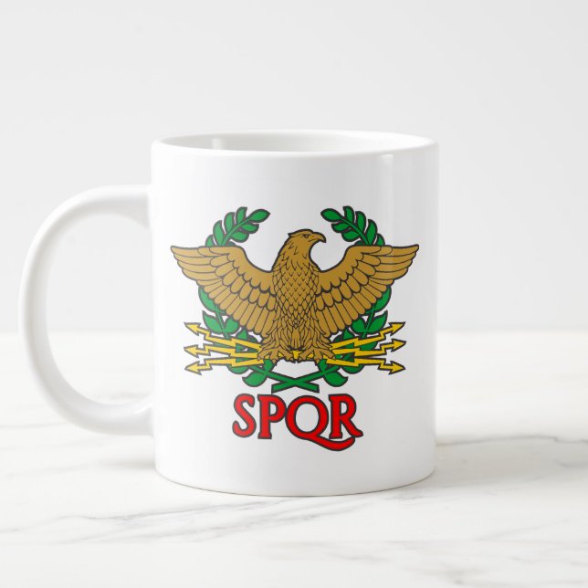 SPQR - Senatus Populusque Romanus Large Coffee Mug (Left)