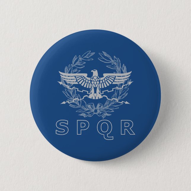 SPQR The Roman Empire Emblem Button (Front)
