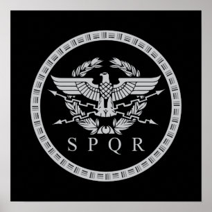 SPQR The Roman Empire Emblem Poster