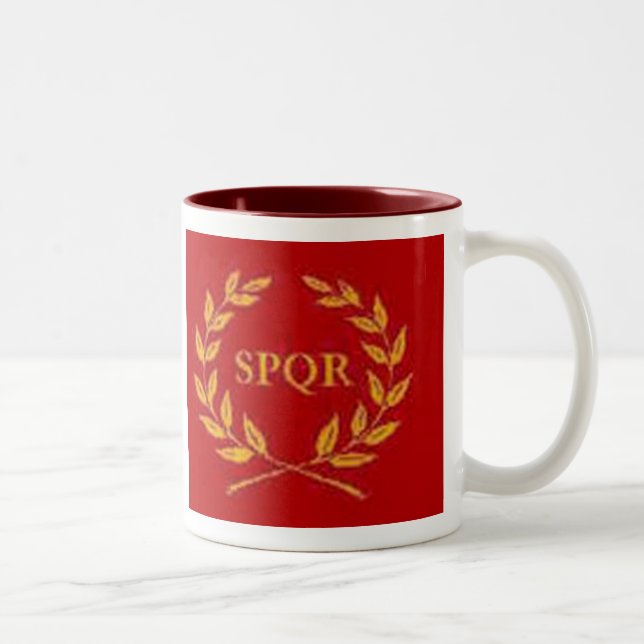 SPQR, The Senate and People of Rome Two-Tone Coffee Mug (Right)