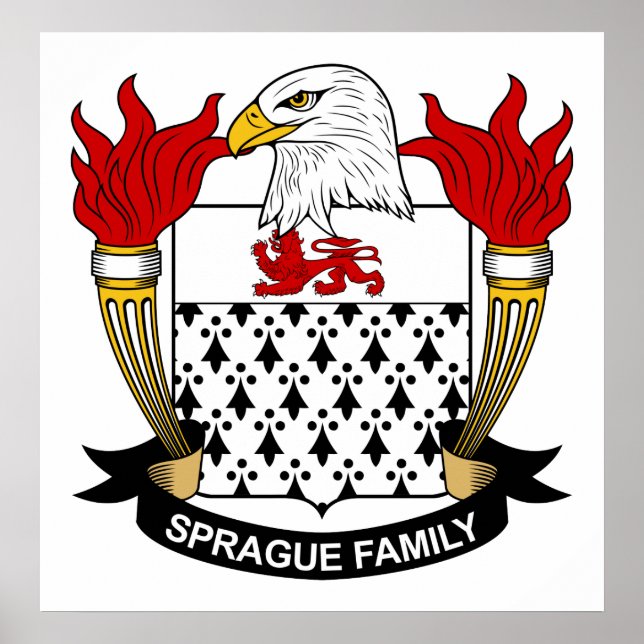Sprague Family Crest Poster (Front)