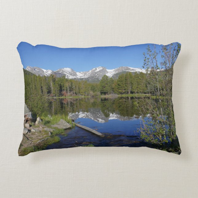 Sprague Lake II at Rocky Mountain National Park Decorative Cushion (Front)