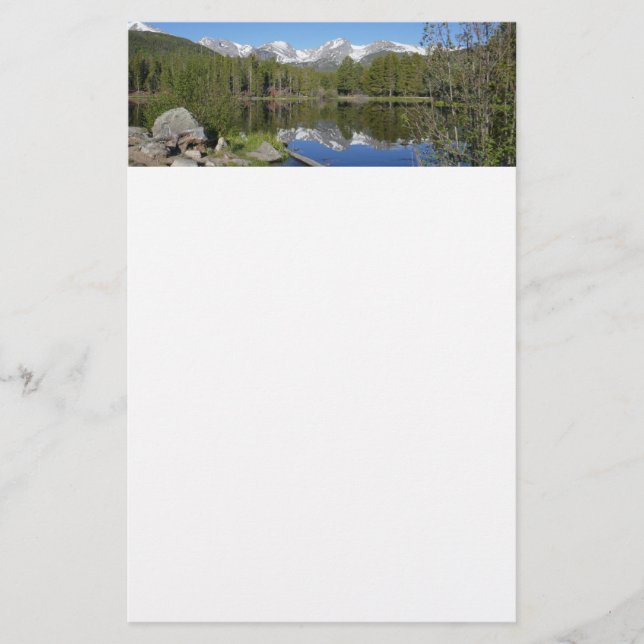 Sprague Lake II at Rocky Mountain National Park Stationery (Front)