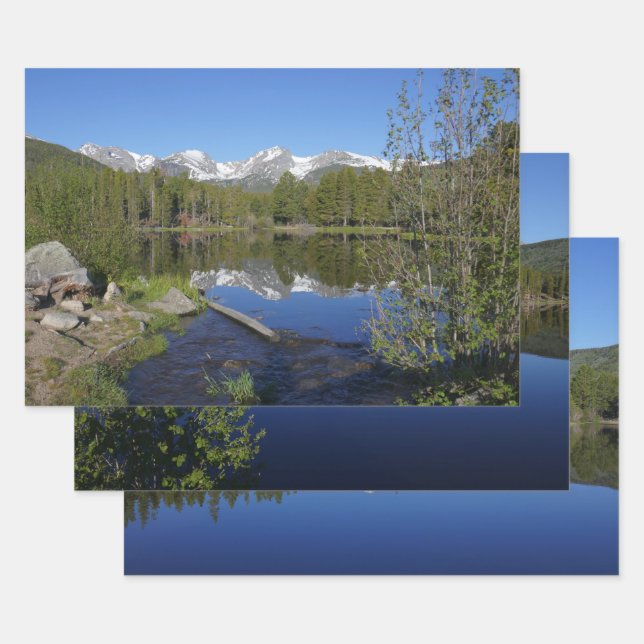 Sprague Lake II at Rocky Mountain National Park Wrapping Paper Sheet (Set)