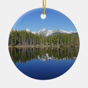 Sprague Lake Reflection Ceramic Ornament