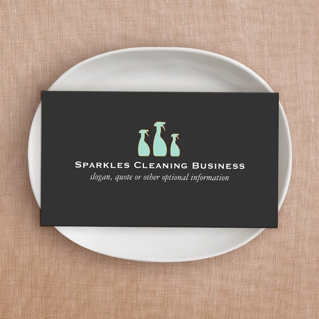 Spray Bottle Home Cleaning Service Business Card (Creator Uploaded)