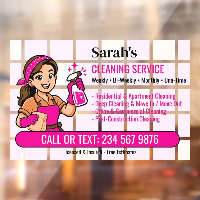 Spray Bottle Maid Tile House Cleaning (Sheet 2)