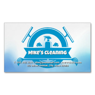 Spray Bottle Squeegee Magnetic Business Card