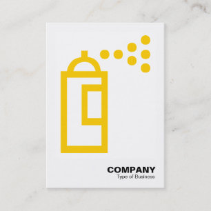 Spray Can - Amber on White Business Card