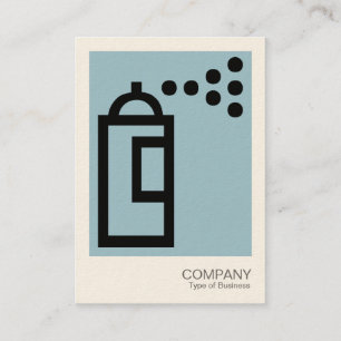 Spray Can - Black on Blue (9dc6d8)(Cream Card) Business Card