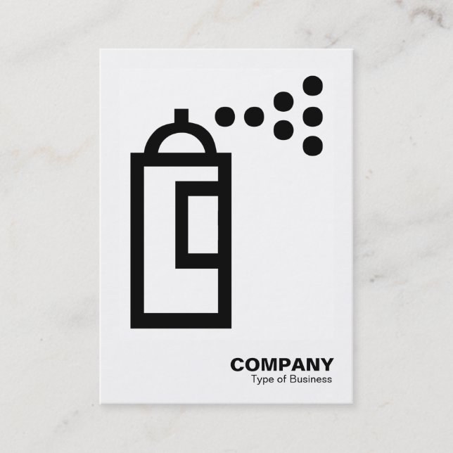 Spray Can - Black on White (Eggshell) Business Card (Front)